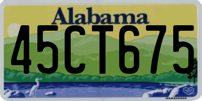 AL license plate 45CT675