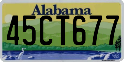 AL license plate 45CT677