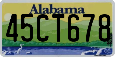AL license plate 45CT678
