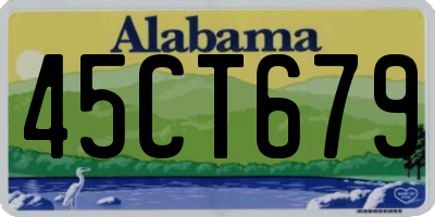 AL license plate 45CT679