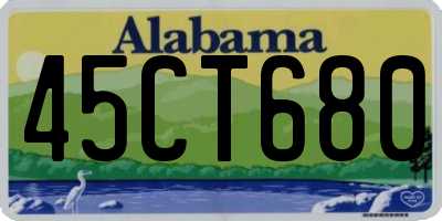 AL license plate 45CT680