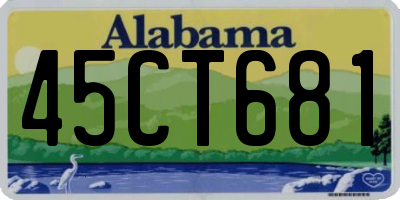 AL license plate 45CT681