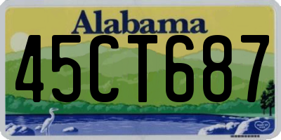 AL license plate 45CT687