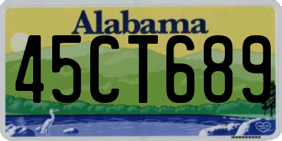 AL license plate 45CT689