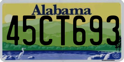 AL license plate 45CT693