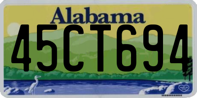 AL license plate 45CT694