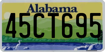 AL license plate 45CT695