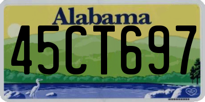 AL license plate 45CT697
