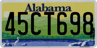 AL license plate 45CT698