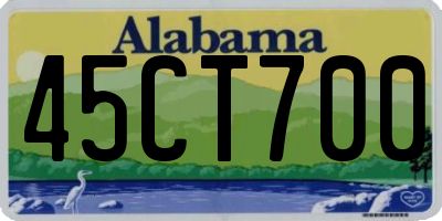 AL license plate 45CT700