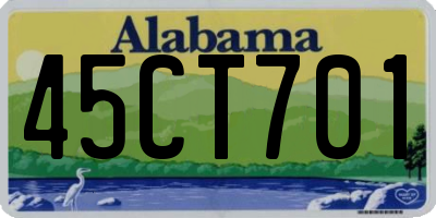 AL license plate 45CT701