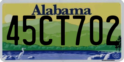 AL license plate 45CT702