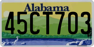 AL license plate 45CT703
