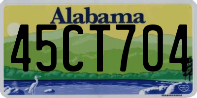 AL license plate 45CT704