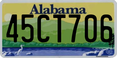 AL license plate 45CT706