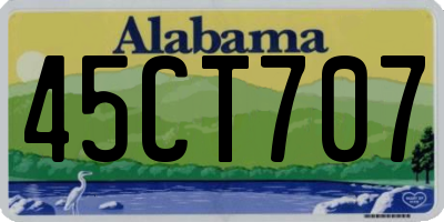 AL license plate 45CT707