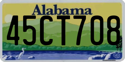 AL license plate 45CT708