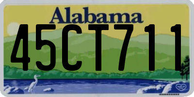 AL license plate 45CT711
