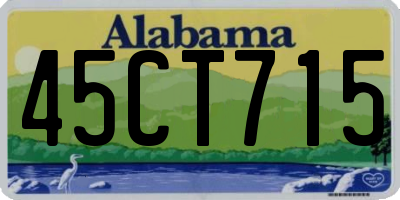 AL license plate 45CT715
