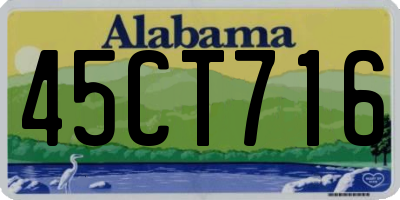 AL license plate 45CT716