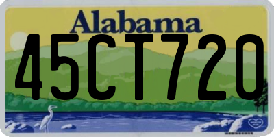 AL license plate 45CT720