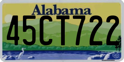 AL license plate 45CT722