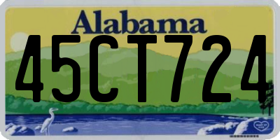 AL license plate 45CT724