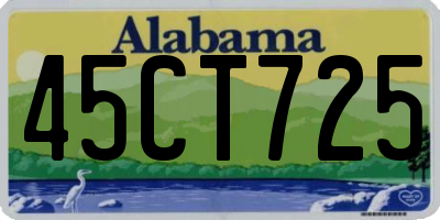 AL license plate 45CT725