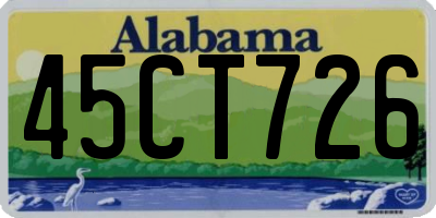 AL license plate 45CT726