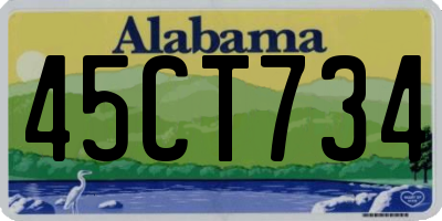 AL license plate 45CT734