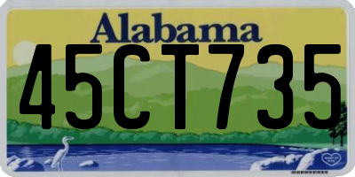 AL license plate 45CT735