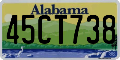 AL license plate 45CT738