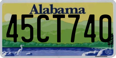 AL license plate 45CT740