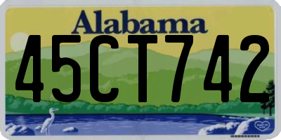 AL license plate 45CT742