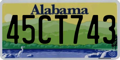 AL license plate 45CT743