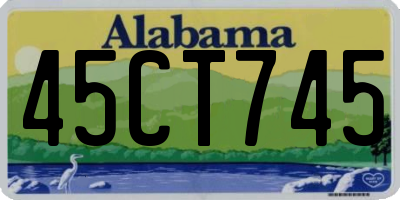 AL license plate 45CT745