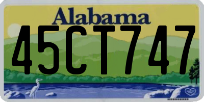AL license plate 45CT747