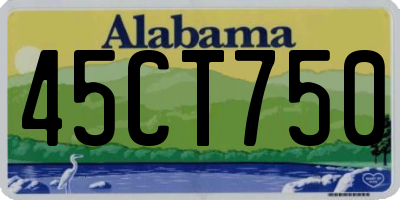 AL license plate 45CT750