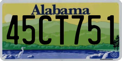 AL license plate 45CT751