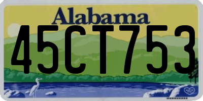 AL license plate 45CT753
