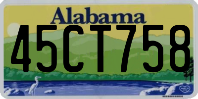 AL license plate 45CT758