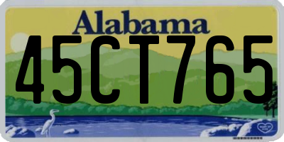 AL license plate 45CT765
