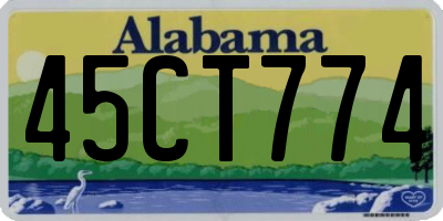 AL license plate 45CT774
