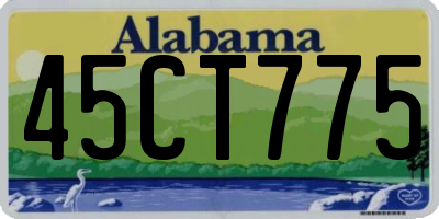 AL license plate 45CT775
