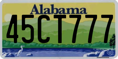 AL license plate 45CT777