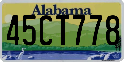 AL license plate 45CT778