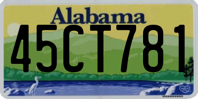 AL license plate 45CT781