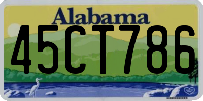 AL license plate 45CT786