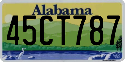 AL license plate 45CT787