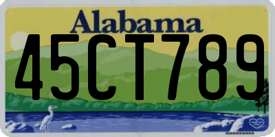 AL license plate 45CT789